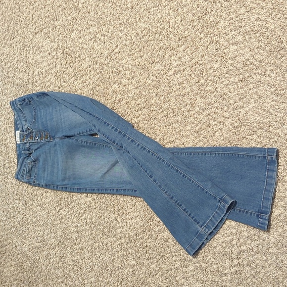 Sofia Jeans Side Panel Melisa Flare Button Front Size 0 Short Y2K Style - Picture 3 of 13